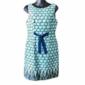 Lilly Pulitzer Sheath/Princess Dress Blue & Green